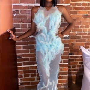 Blue sheer birthday’s dress